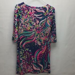 Lilly Pulitzer blue print dress size XL